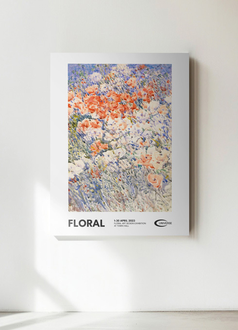 Posters - floral exhibition poster on the wall