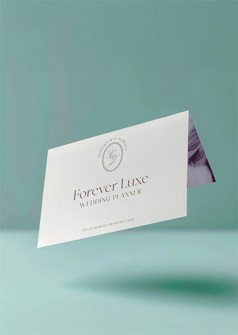 Folding 4-panel business cards and the text is only shown for visual effects