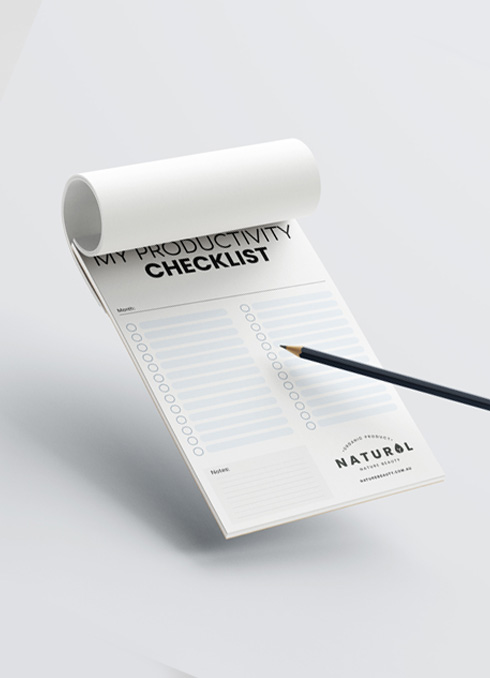 Custom Printed Branded Notepads - todo list style